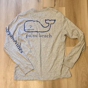 Vineyard Vines Gray Shirt with Blue Whale - Palm Beach